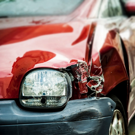 Crunched Up Car In An Accident